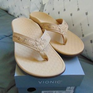 Vionic | (NEW) Tide II Gold Cork Orthotic Sandal